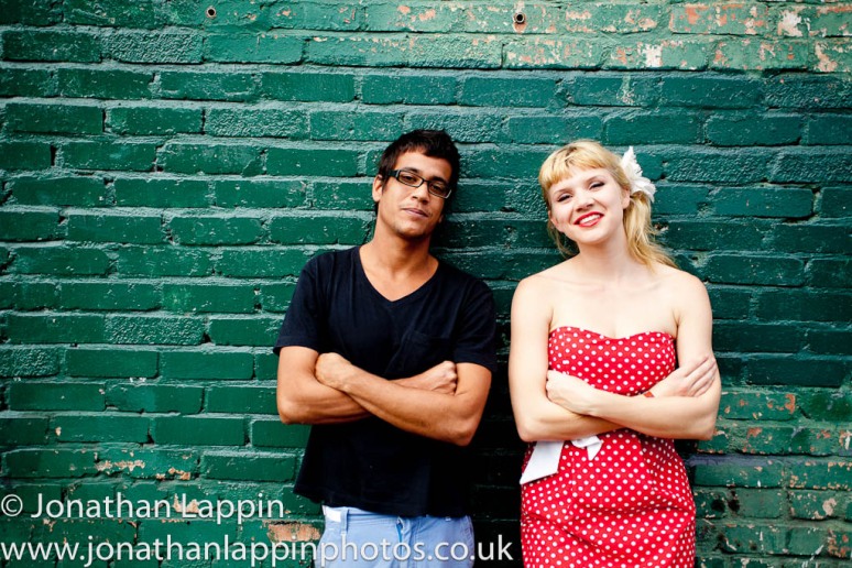 Pedro Franco and Jesse Monroe in Hackney engagement shoot