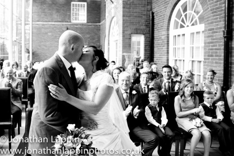 Kissing the bride in Charlotte House 