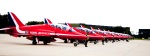 The red arrows lined up on the flight line