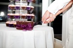 Cutting the wedding cake at Sand Banks Hotel